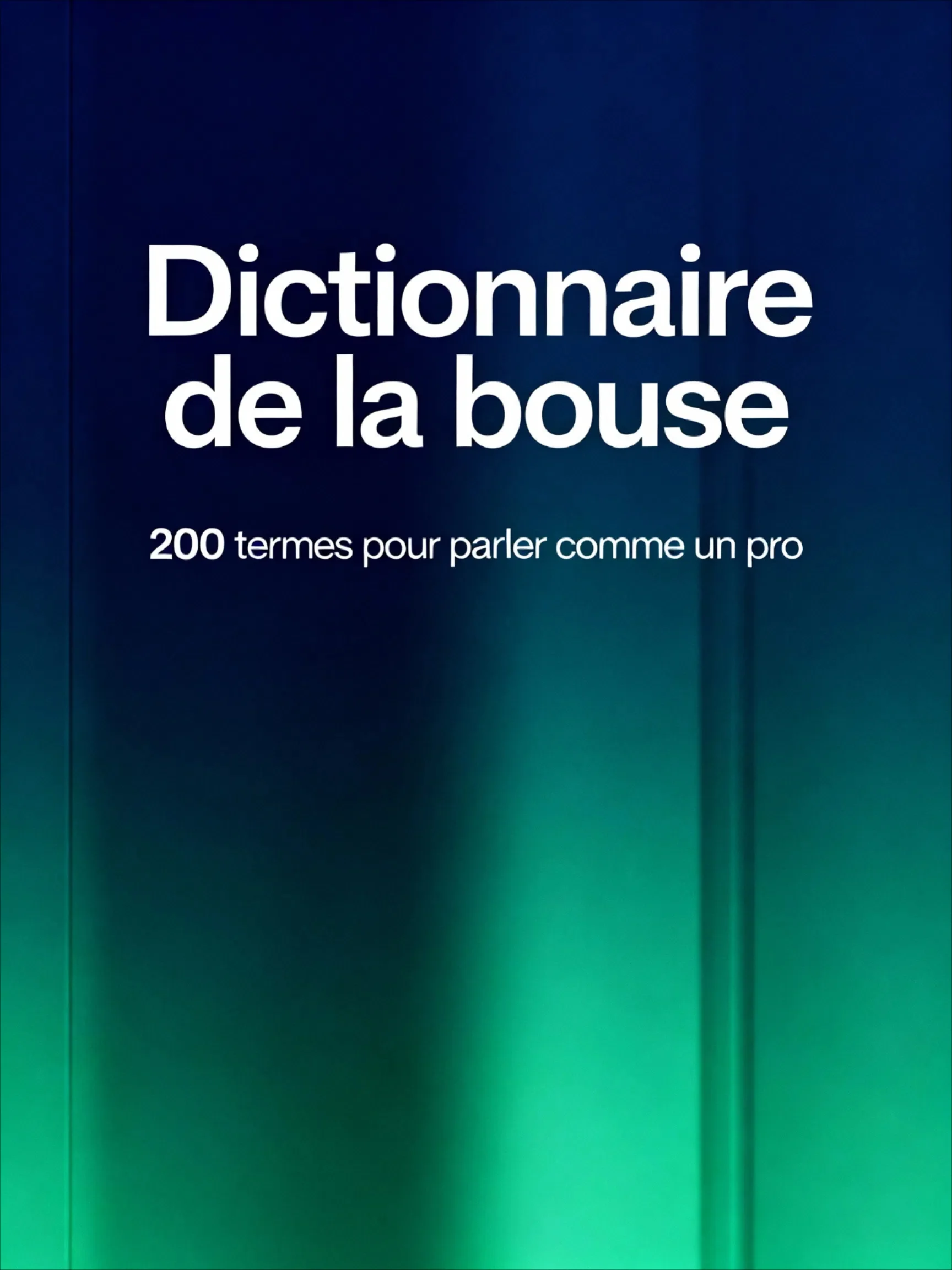 DICTIONNAIRE DE LA BOURSE